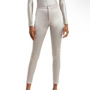 NWT SKIMS Silver Disco Pants - Sz XS